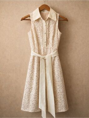 ELIZA J Lace Midi Dress Fairy Whimsical Bridal Shower Garden Party